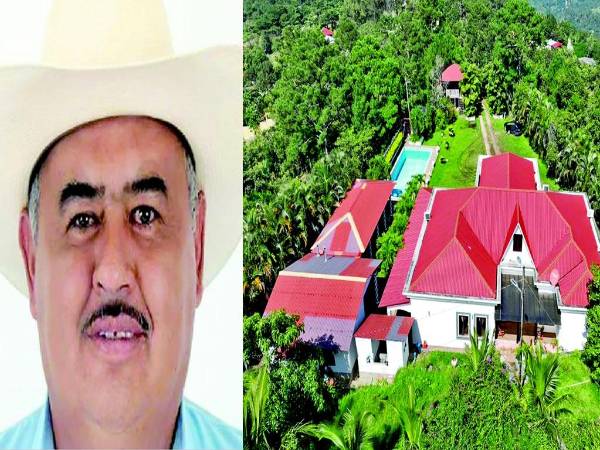 <b>Villa Marcella se lee en el muro de acceso a la residencia valorada en 19 millones de lempiras.</b>