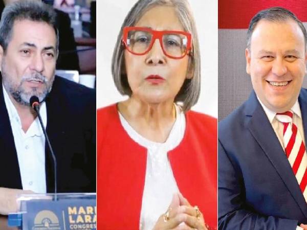 <b>Marlon Lara, Maribel Espinoza y Darío Banegas ya confirmaron sus intenciones de buscar la candidatura en el Partido Liberal.</b>