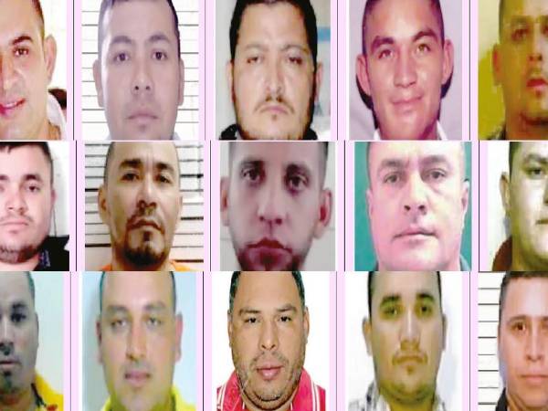 Imagen de los hondureños con pedidos de extradición de acuerdo a la Fiscalía de Estados Unidos.