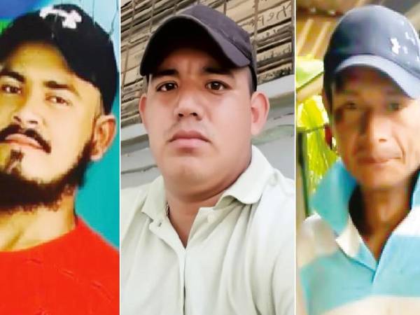 <b>Reinaldo Cardona Díaz, Jairo Orellana Marín y German Gómez Mairena fueron encontrados muertos en una plantación en Esparta, Atlántida.</b>
