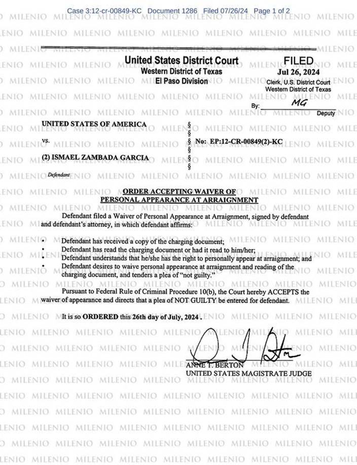 Esta es la orden de comperecencia del Mayo Zambada.