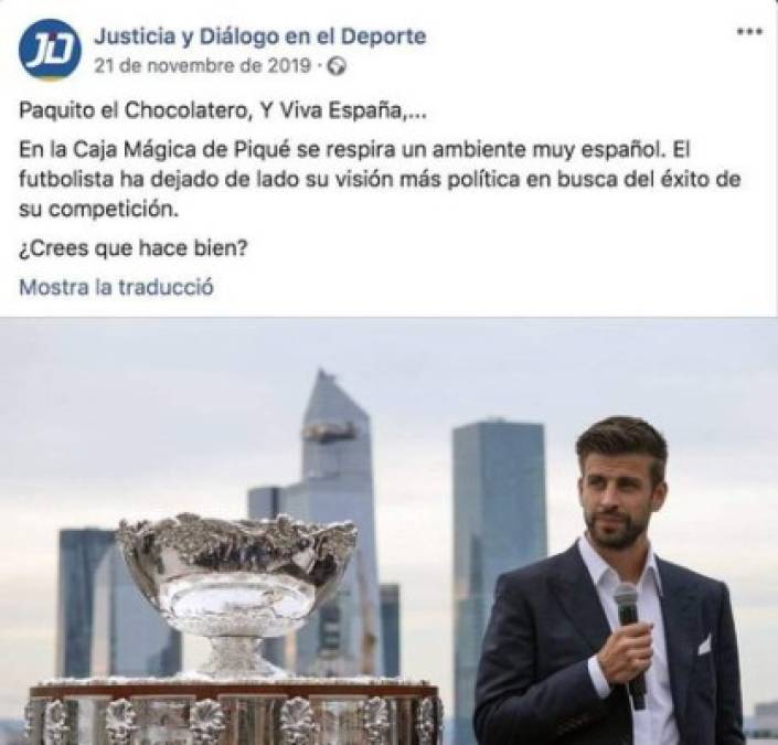 Una de las personas a las que se pretendía difamar era Gerard Piqué. El central azulgrana ha sido bastante crítico con la gestión de Josep María Bartomeu.