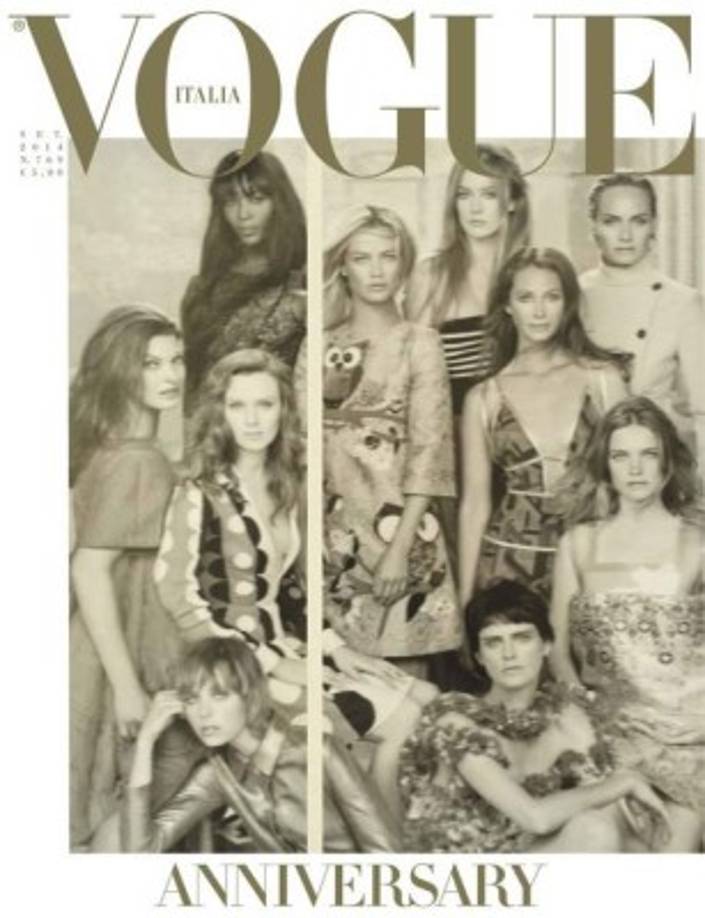 Vogue Italia celebra su 50 aniversario con las 50 modelos más icónicas de los últimos tiempos. Las supermodelos de los noventa –Carolyn Murphy, Linda Evangelista, Amber Valetta, Naomi Campbell, Christy Turlington…