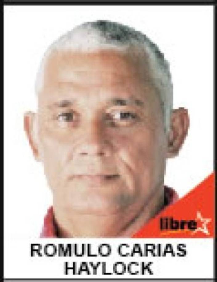 Rómulo Carías - Libertad y Refundación - 231 votos - Gracias a Dios<br/>Es uno de los miembros más importantes de Libertad y Refundación en Gracias a Dios. Forma parte de este partido político desde su fundación, ha sido subcoordinador departamental de Libre. Por primera vez se convierte en diputado del Congreso Nacional.