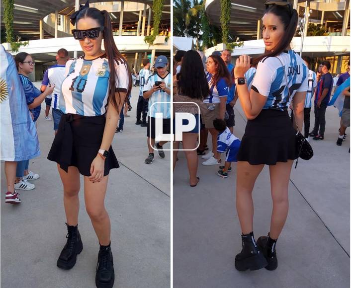 ¡Qué bellezas! Las chicas que cautivan en el partido Argentina-Honduras en Miami