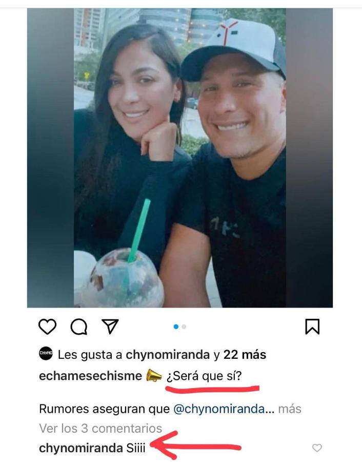 La foto de Chyno Miranda y su supuesta novia, Daymar Mora.