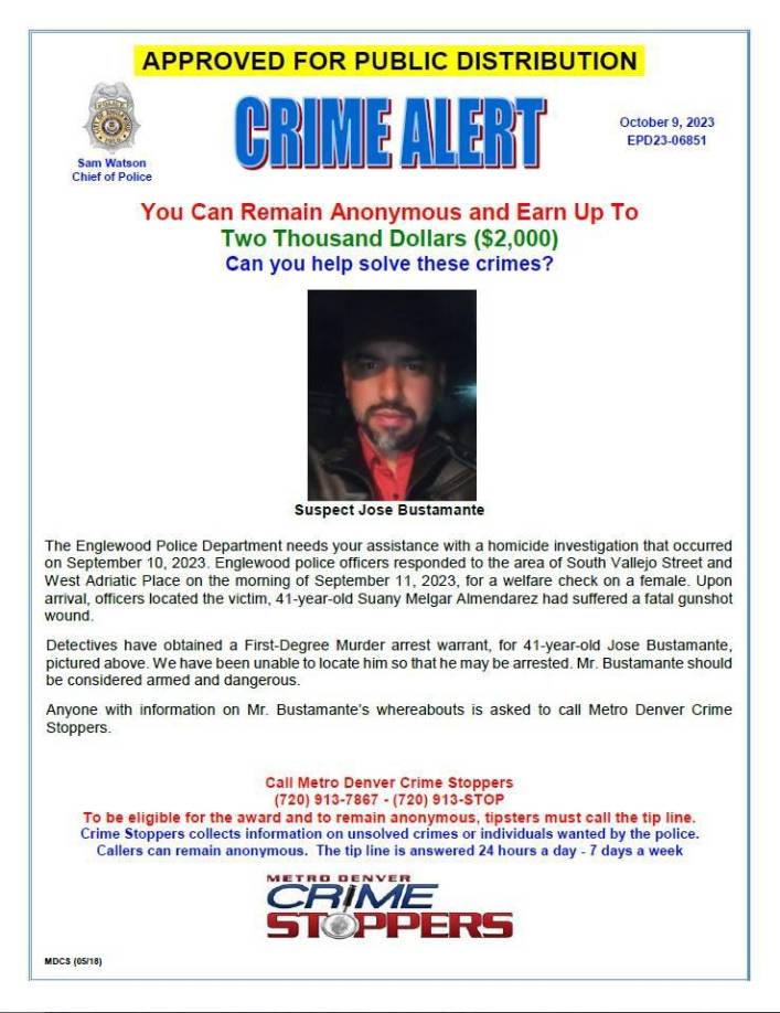 Las autoridades trabajan arduamente para dar con el paradero de José Bustamante.