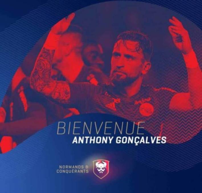El Caen, recién descendido a Ligue 2 de Francia, ficha a Anthony Gonçalves para las próximas tres temporadas procedente del Strasbourg.