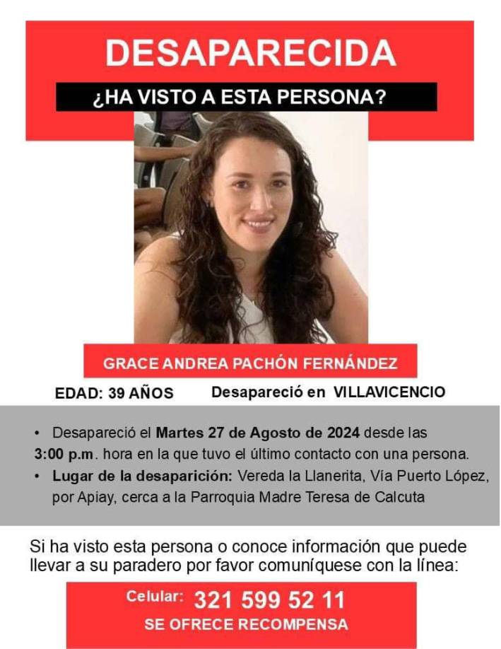 A esto se suma que, tras la desaparición de Andrea, el esposo anunció un viaje repentino, algo inusual en él, y pidió mantener discreción. 