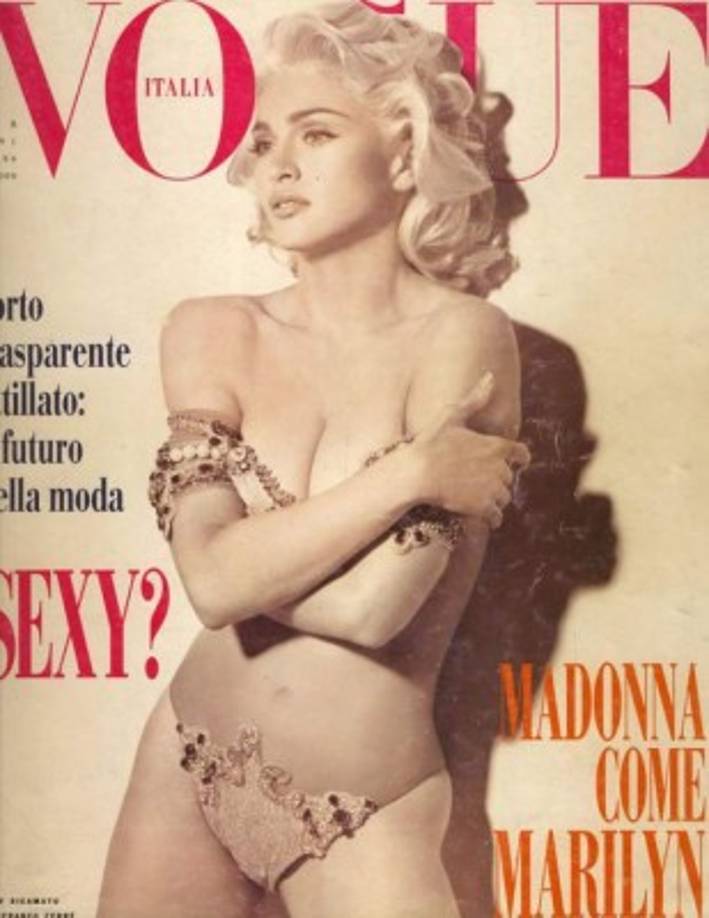 Madonna como Marilyn Moore para Vogue Italia.