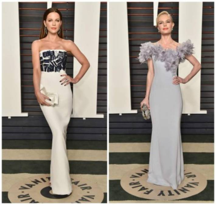 Kate Beckinsale abrazó el minimalismo de nuevo cuño con un vestido de silueta. Por su parte Kate Bosworth llegó vestida de Ralph & Russo.