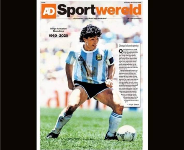 La portada del diario AD Sportwereld de Holanda.