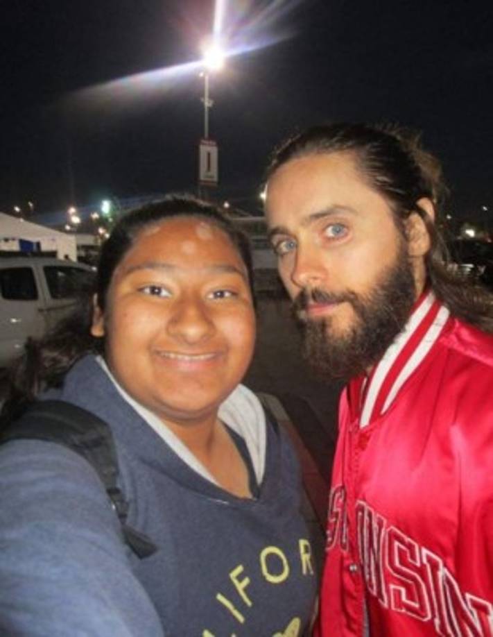 Junto al ganador del Premio Óscar, Jared Leto.