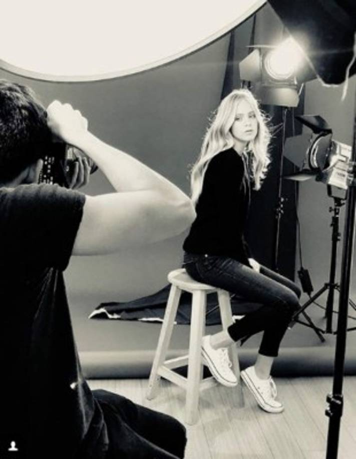 Loreto posó ante las cámaras con mucha naturalidad y confidencia.