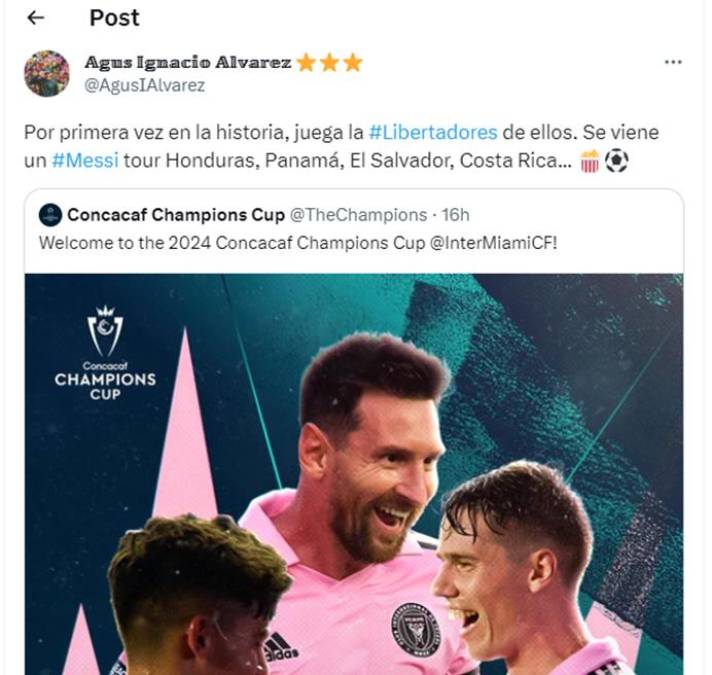 Argentinos ha reaccionado asombrados por el hecho de que Messi pueda jugar en Centroamérica. 