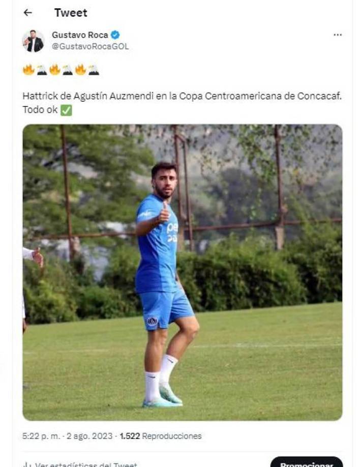 Gustavo Roca, periodista de DIEZ, también se pronunció tras el triplete de Auzmendi.