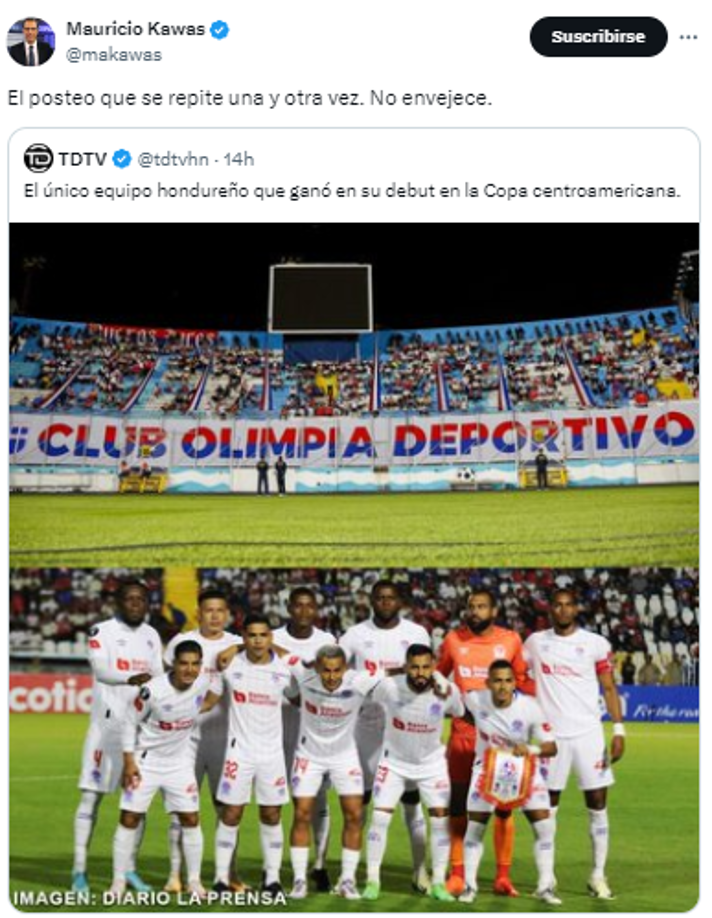“El único equipo hondureño que ganó en su debut en la Copa centroamericana”, TDTV de Honduras.