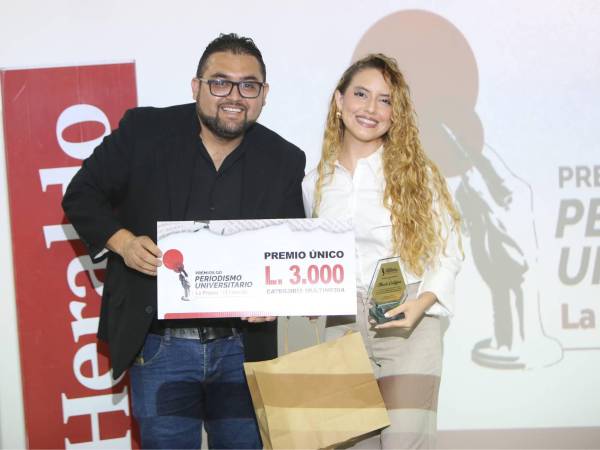 Mavis Callejas, estudiante de la Universidad de San Pedro Sula (Usap), quedó en el primer lugar de en la categoría de Reportaje Multimedia de la primera edición del concurso de los Premios GO Periodismo Universitario.