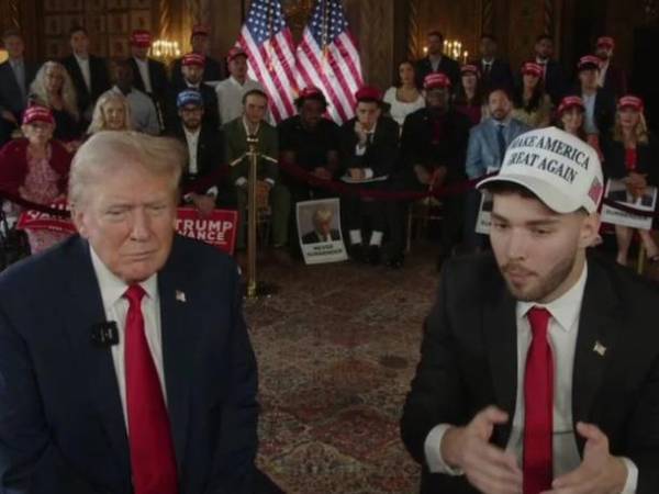 Trump rompió récords de audiencia durante una transmisión con el streamer Adin Ross.