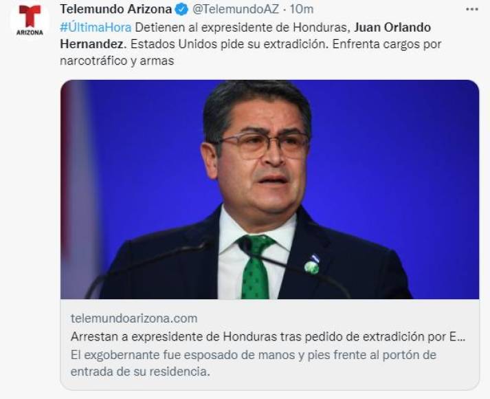 Así destacan en el mundo la captura de Juan Orlando Hernández