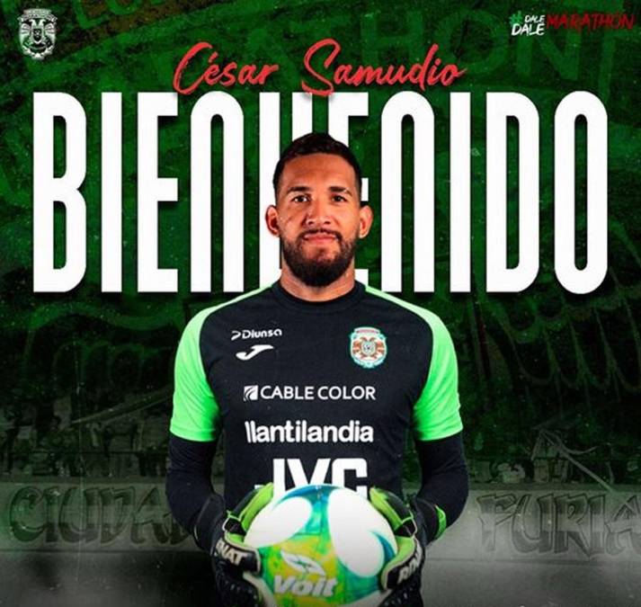 El Marathón obtiene su refuerzo para la portería. El Monstruo Verde confirmó la llegada del panameño César Samudio, quien viene procedente del Atlético Independiente de Panamá. Llega como campeón de la liga panameña, fue nombrado el jugador más valioso, además fue el portero menos vencido y estuvo en el once ideal.