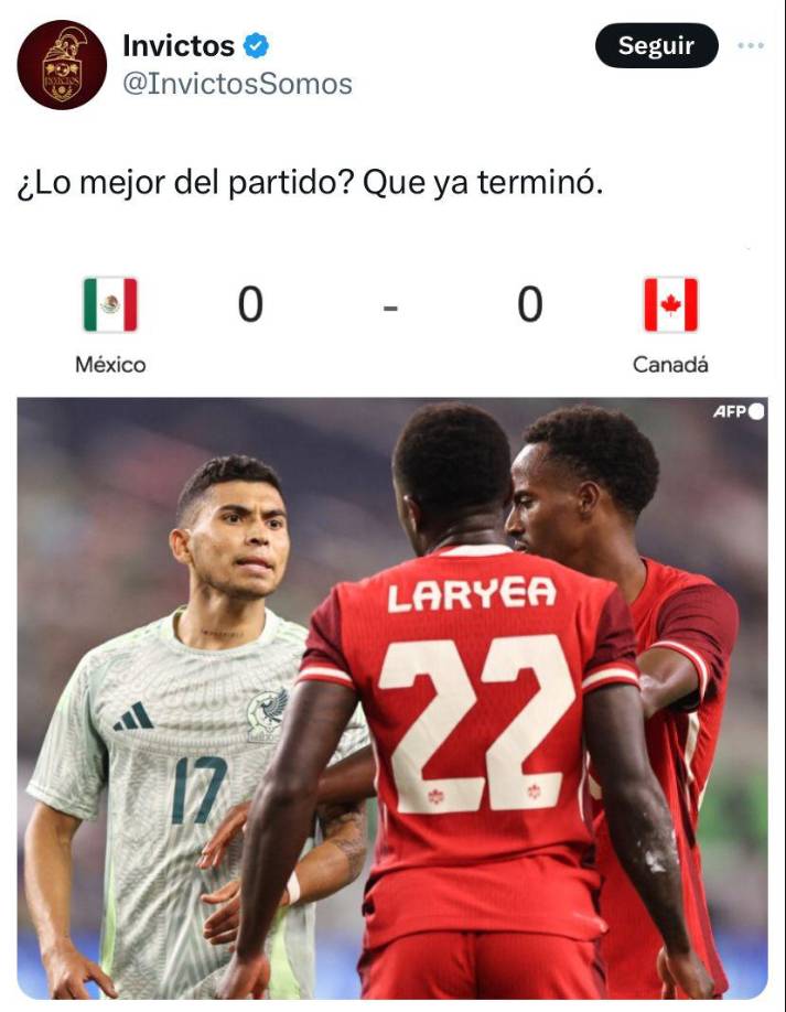 Así reaccionó Invictos tras el gris empate de México y Canadá.