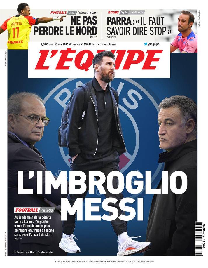 <i>L’Equipe destapó que los jugadores y cuerpo técnico del PSG reaccionaron molestos con Messi por viajar a Arabia Saudita mientras ellos estaban entrenando.</i>