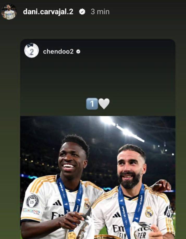 Dani Carvajal y sus mensajes en redes sociales. 