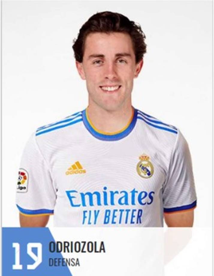 Álvaro Odriozola - El lateral derecho español con el número 19 en el Real Madrid.