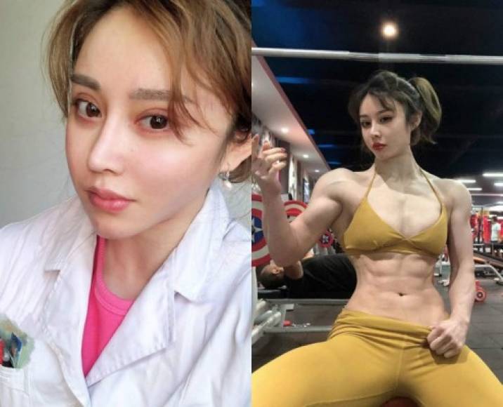 La guapa Yuan Herong ha causado sensación en Internet por su peculiar aspecto debido al fisicoculturismo que práctica en su natal China.<br/>