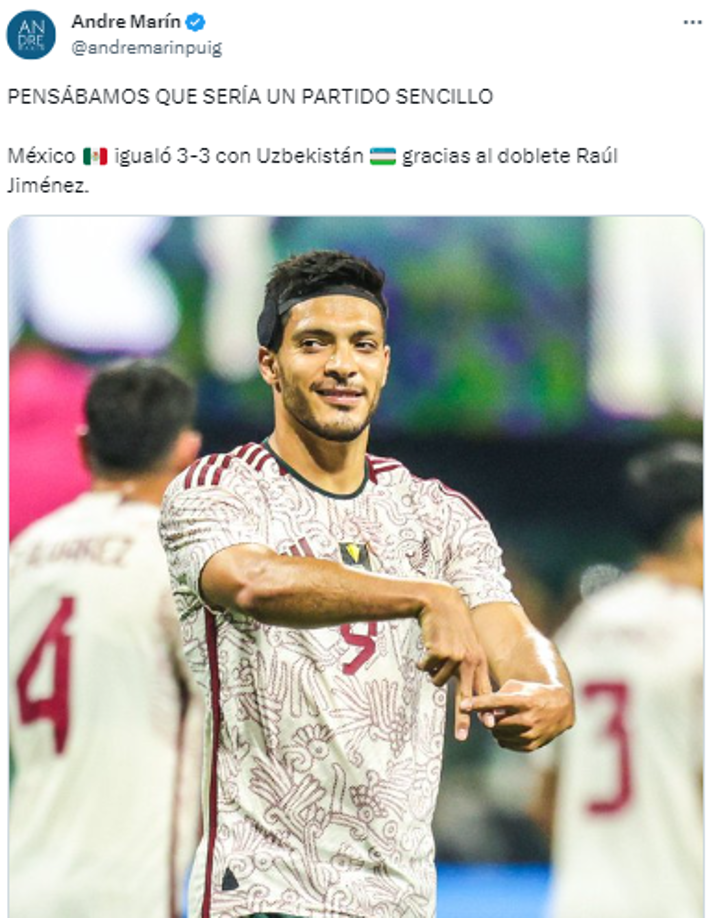 Andre Marín: “PENSÁBAMOS QUE SERÍA UN PARTIDO SENCILLO”