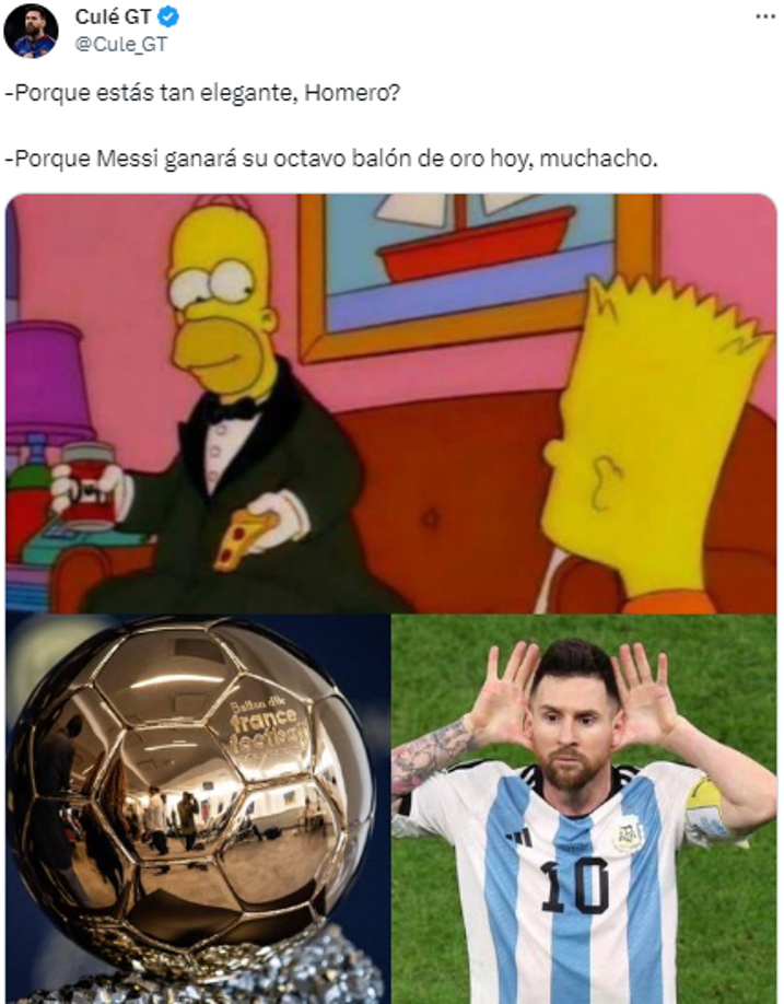 Messi protagonista: Los jocosos memes que dejó el Balón de Oro 2023