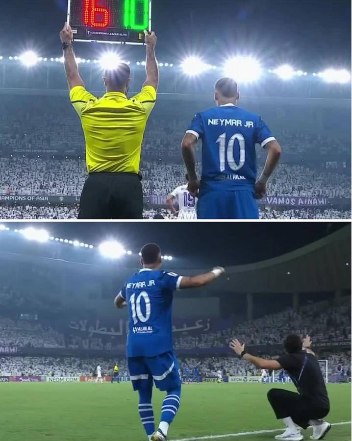 Neymar volvió a jugar con el Al Hilal entrando de cambio en el minuto 77.