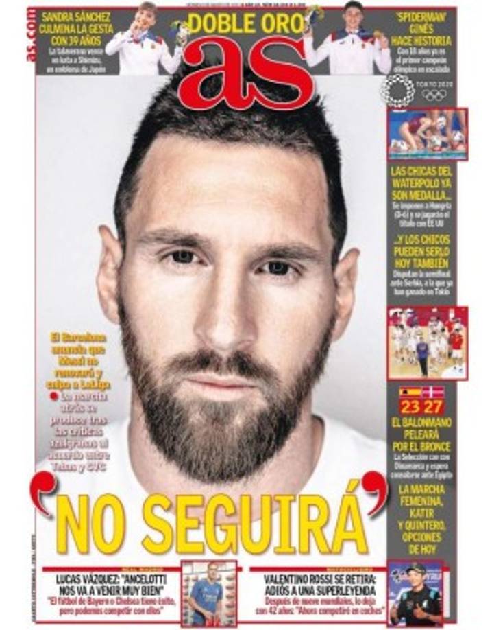 Diario As (España) - “No seguirá”.