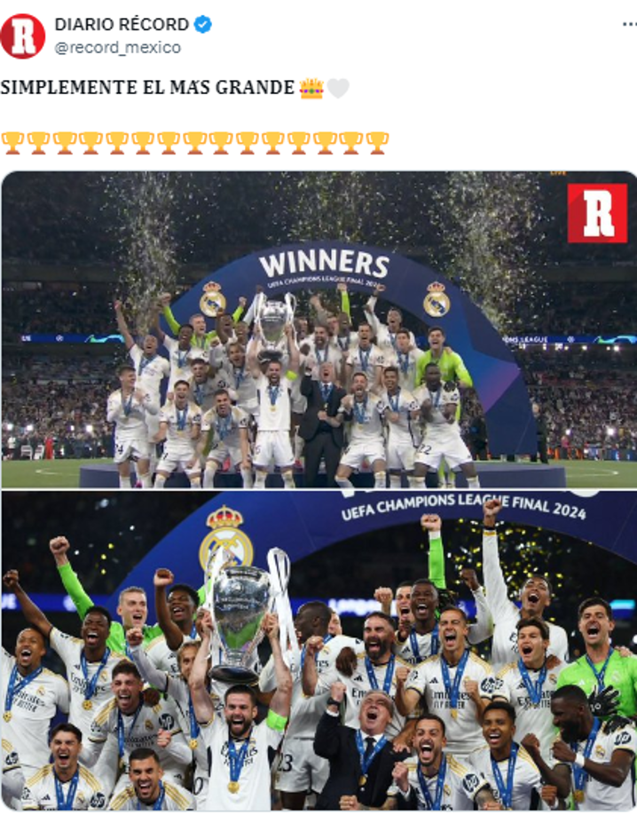 “Simplemente el más grande”, publicó Diario Récord de México.