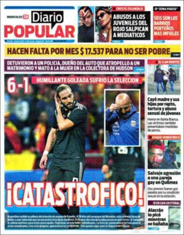 Los principales medios de ese país destacaron el resultado y ahondaron en las dudas del equipo nacional de cara a Rusia 2018.