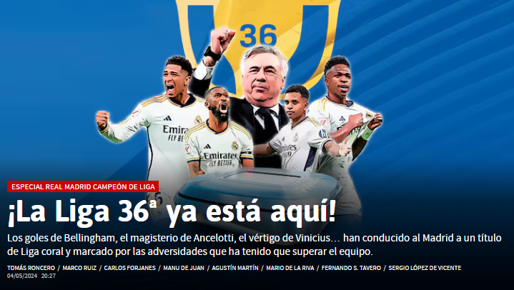 El especial de Diario AS tras el nuevo título del Real Madrid en la Liga Española.