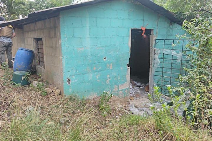 Altar satánico decomisado a la Pandilla 18 en Choloma