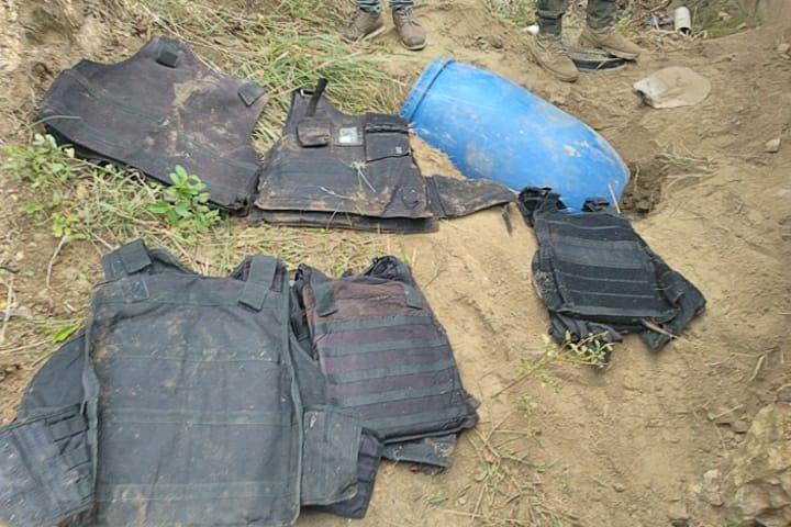 Altar satánico decomisado a la Pandilla 18 en Choloma