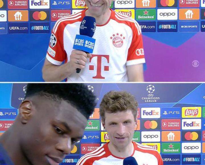 Thomas Muller dio sus valoraciones en zona mixta y Tchouaméni lo interrumpió: “Él está escuchando, porque quiere saber nuestra táctica de vuelta”, dijo el alemán que tomó con humor la aparición del francés.