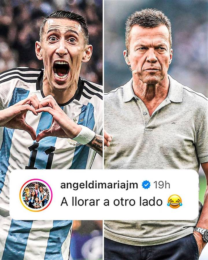 Ángel Di María salió a defender a Leo Messi con esta dura respuesta para Lothar Matthäus en una publicación del Diario Olé.