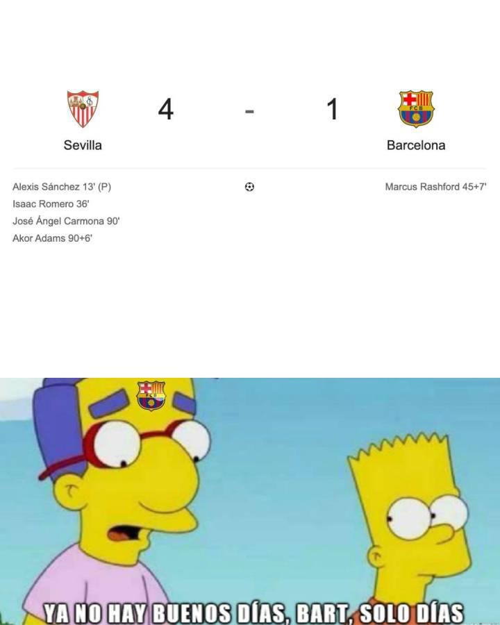 Lewandowski se lleva las burlas: los memes de la derrota del Barcelona ante Sevilla