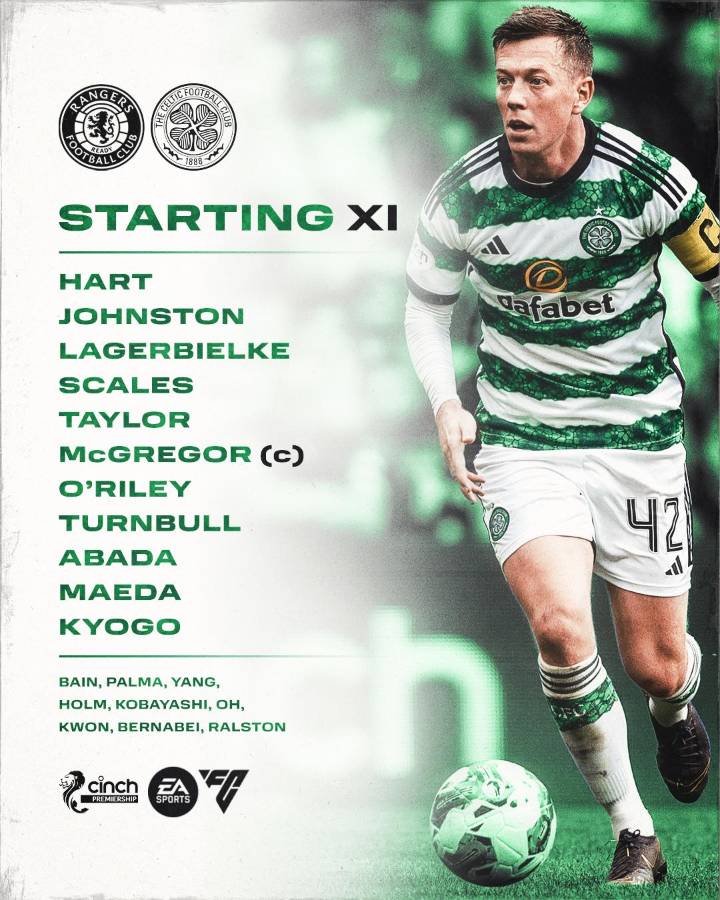 Convocatoria del Celtic para el duelo ante el Rangers.