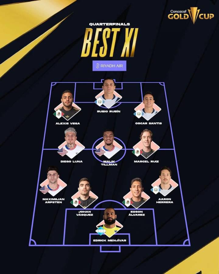 Futbolista de Honduras figura en el 11 ideal de los cuartos de final de la Copa Oro