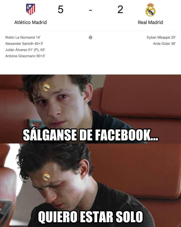 Memes humillan al Real Madrid tras goleada del Atlético en LaLiga