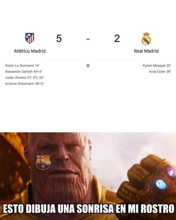 Memes humillan al Real Madrid tras goleada del Atlético en LaLiga
