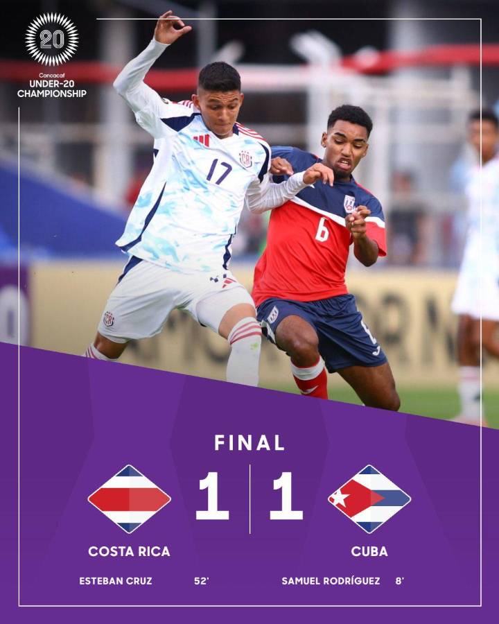 Sorpresa: Costa Rica sufre tropiezo en su debut en el Premundial Sub-20