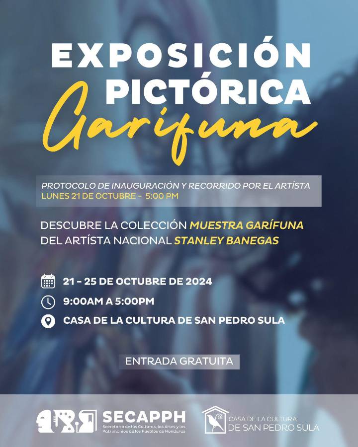 Stanley Banegas es el joven pintor progreseño que expone en la Casa de la Cultura de SPS.