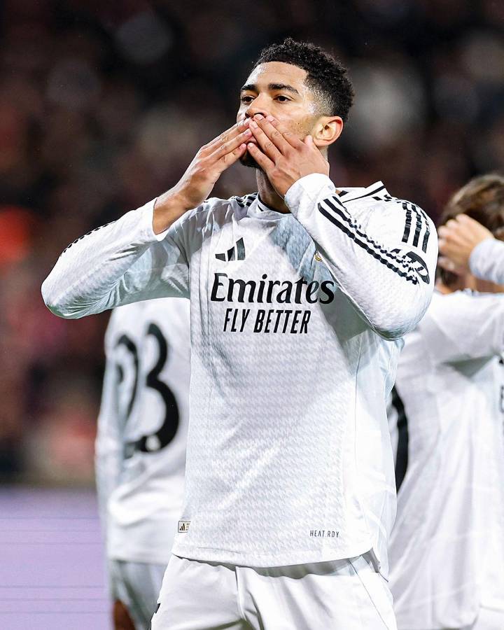 Jude Bellingham celebrando su gol contra el Brest.