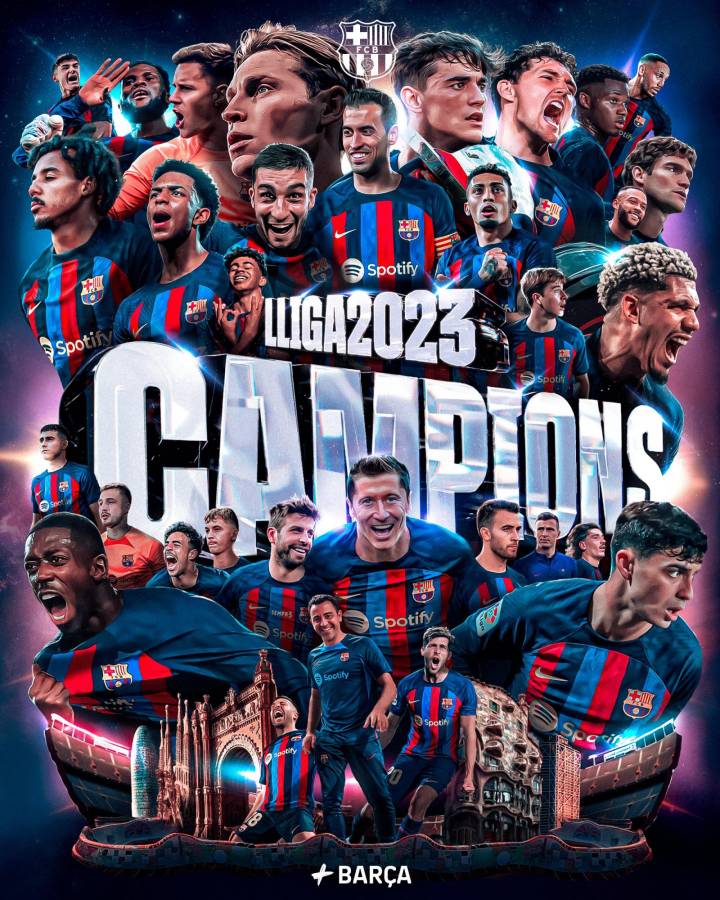 El FC Barcelona se consagró campeón de la Liga de España en la temporada 2022-2023.